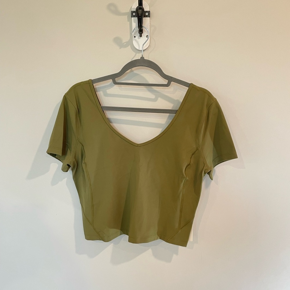 NWT Lululemon Align Tee in Bronze Green